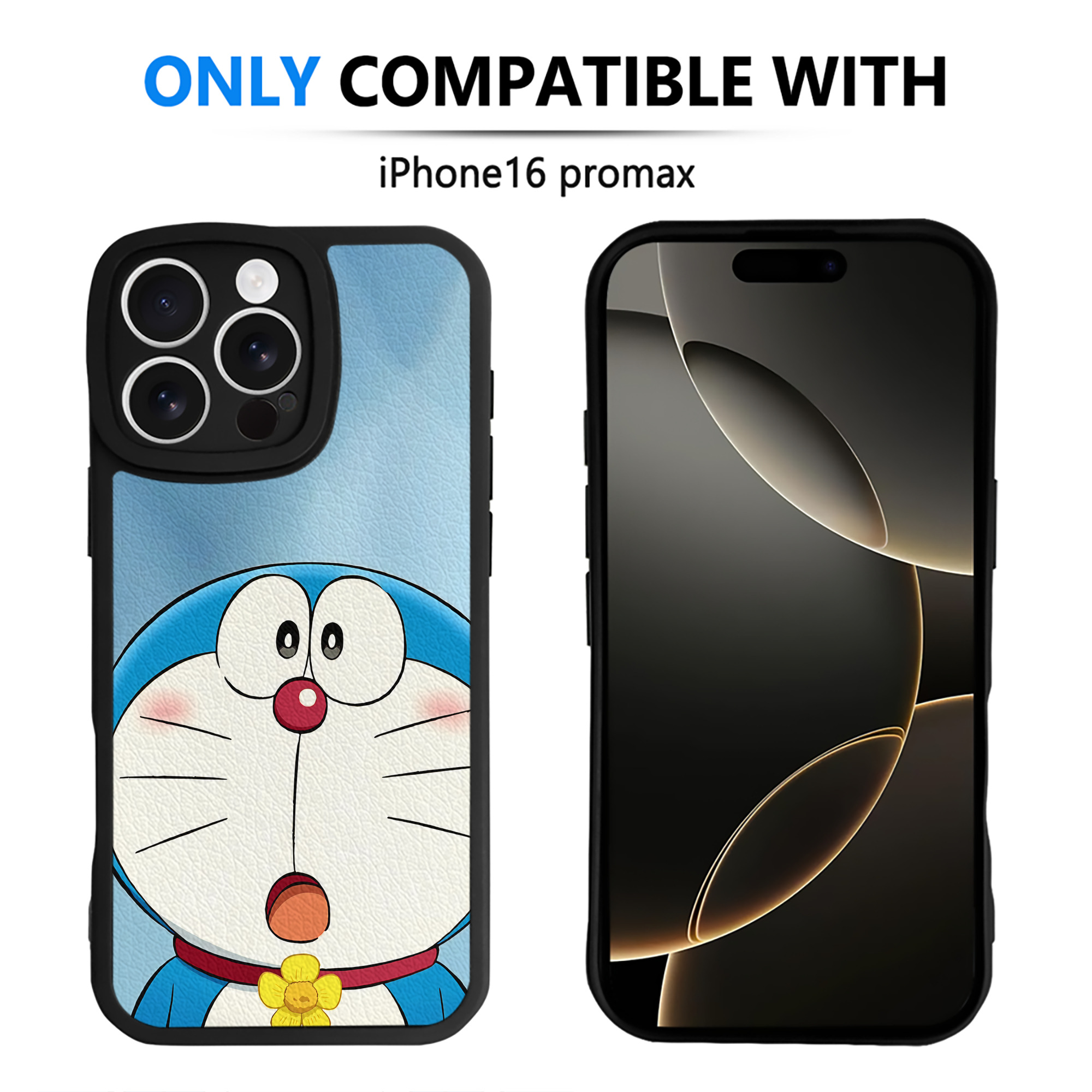 （画像用） ドラえもん Doraemon 【iPhone 16シリーズ対応】シリコンスマホケース（レザー調） 材質：シリコン